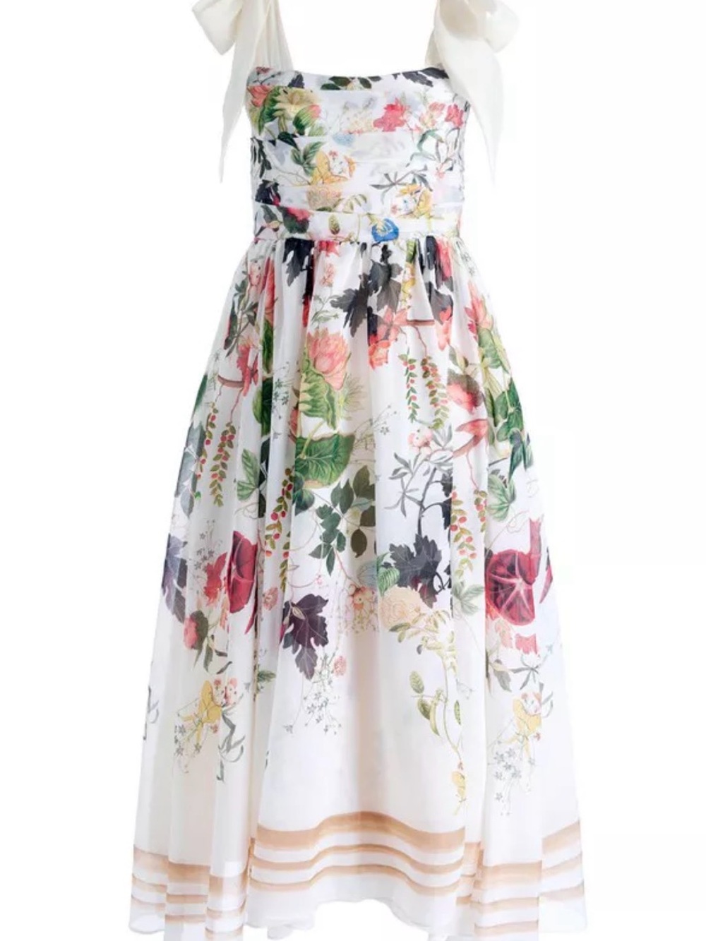 NWOT Alice + Olivia Haven Corset Flared Floral Print Midi Dress. Size 10/M - Picture 8 of 16
